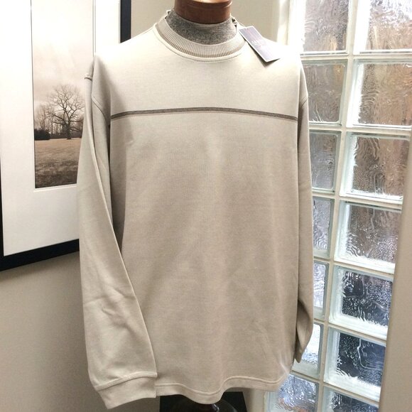 Arrow Men's 2XL 100% Cotton Pullover Top, Tan Sweatshirt, Brand New - Picture 1 of 1